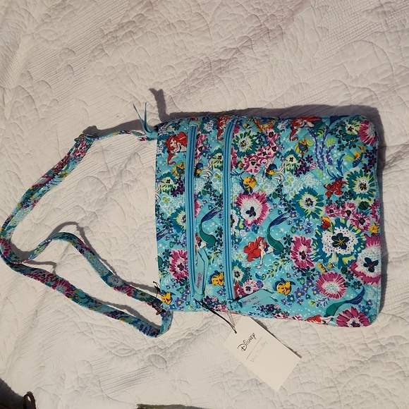 NWT Disney Vera Bradley Ariel floral Little Mermaid pattern triple zip hipster - Picture 1 of 12